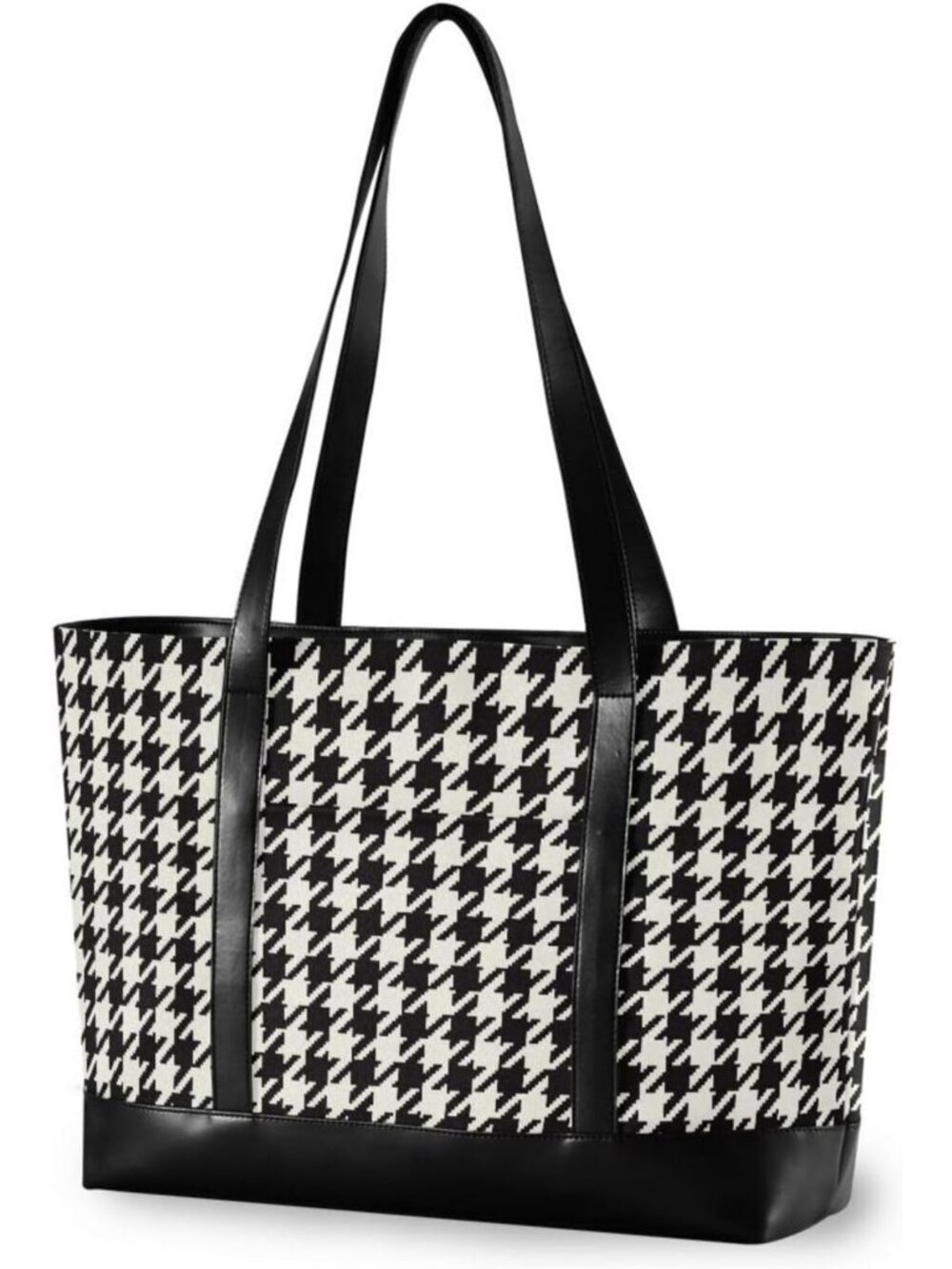 Stylish Canvas Laptop Tote Bag for Women - Zippered Work & Travel Essential
